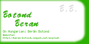botond beran business card